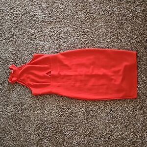 agaci bodycon orange dress